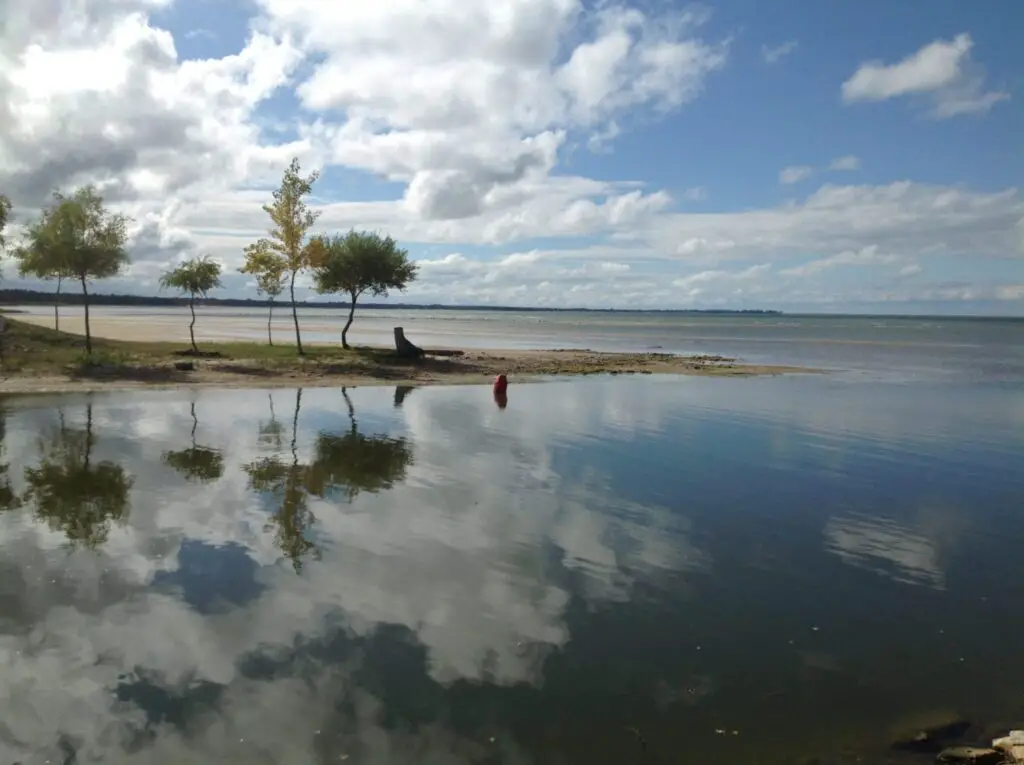 Entrance to Caseville Harbor Michigan in 2012