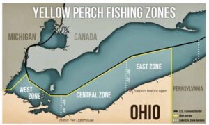 Ohio Perch Fishing Zones on Lake Erie