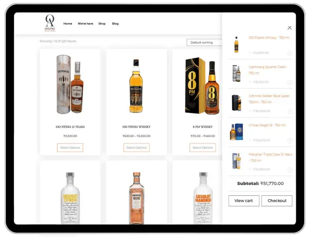 online liquor stores