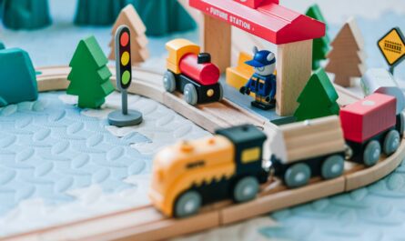 wooden toys - train set
