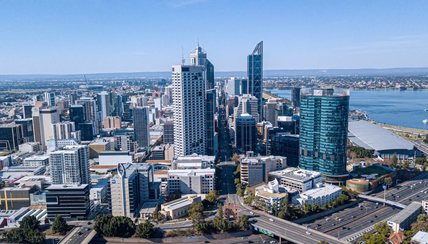 Featured image of Perth skyline, a symbol of the Perth Employment Guide
