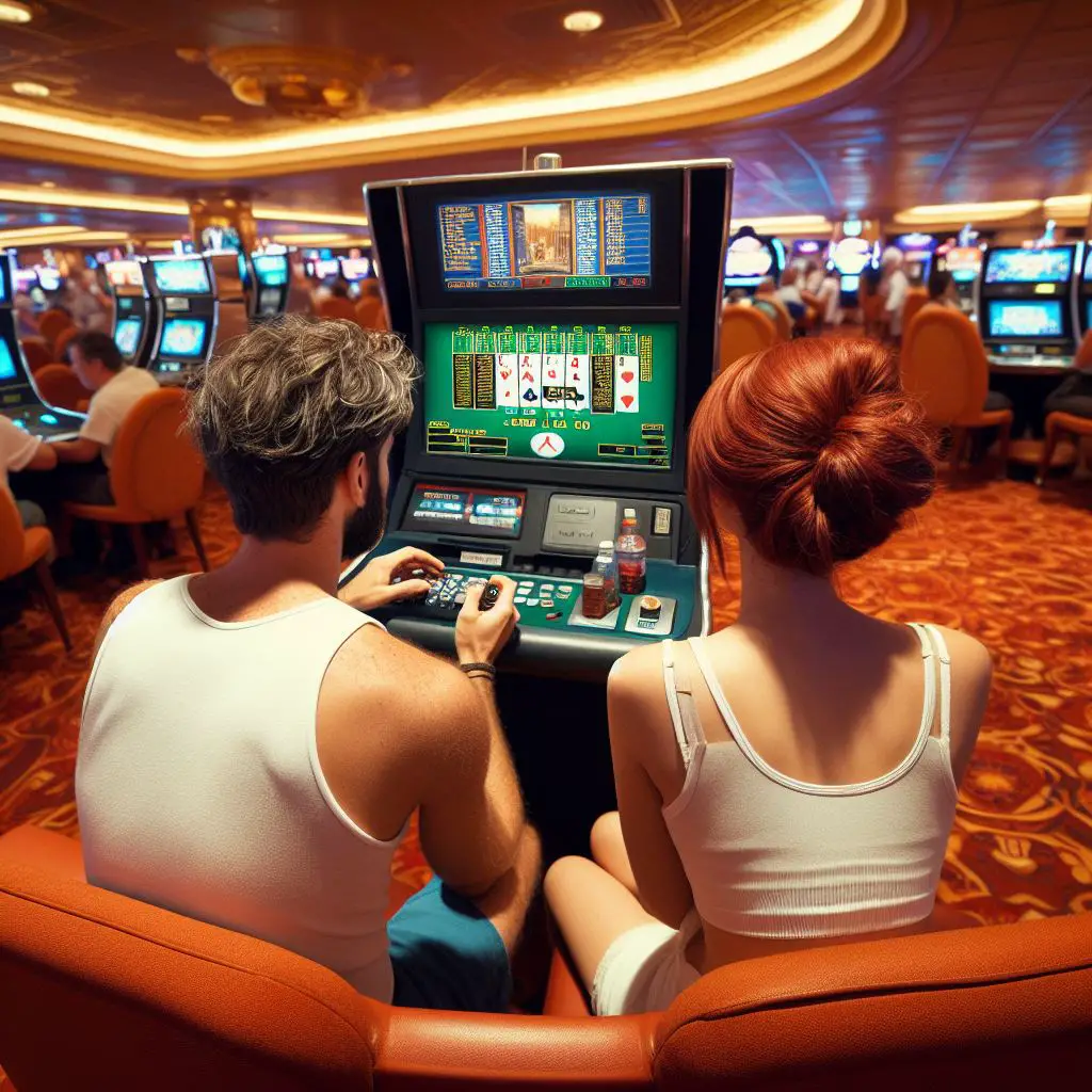 Playing video poker in a casino