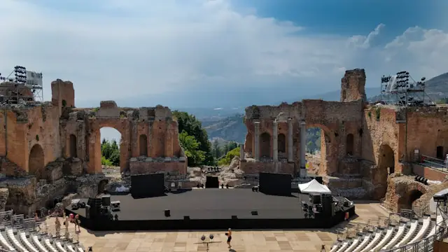 Teatro Antico di Taormina, Via del Teatro Greco, Taormina, Province of Messina, Sicily, Italy