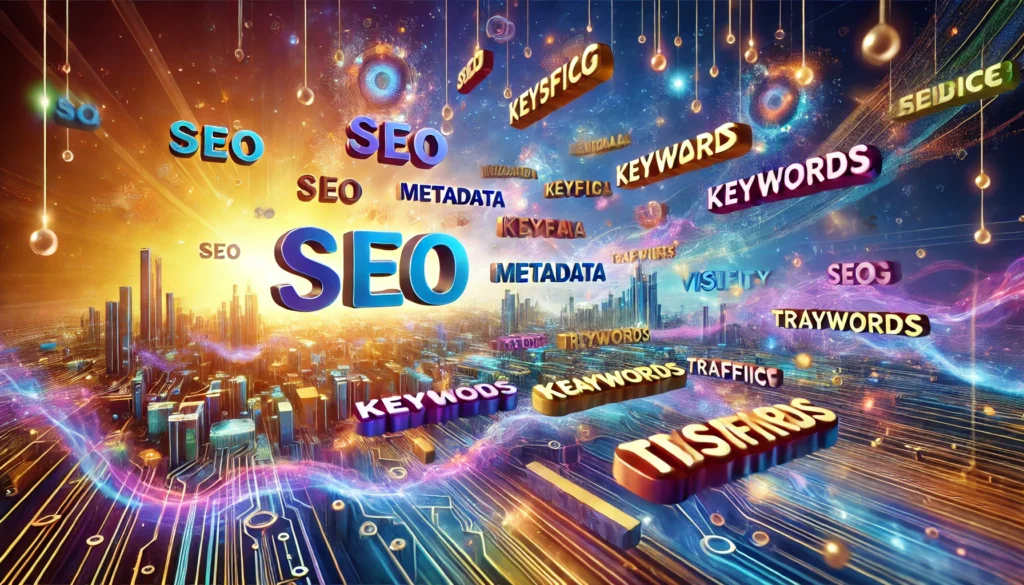 Tag words flying around