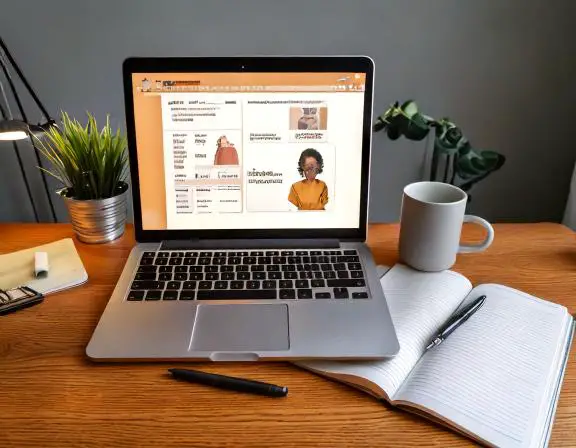 a laptop on a table