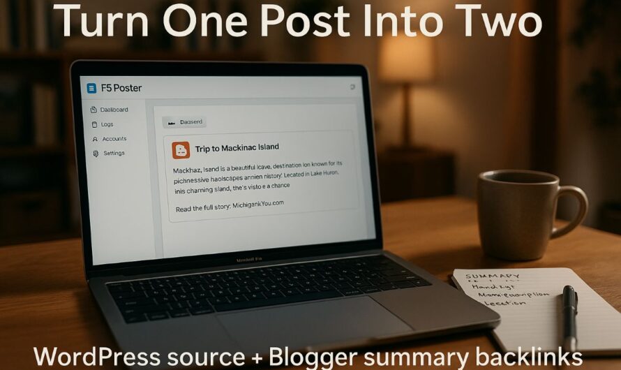 2 methods on how to use FS Poster AI to publish complementary Blogger summaries that backlink to Your WordPress “Source”