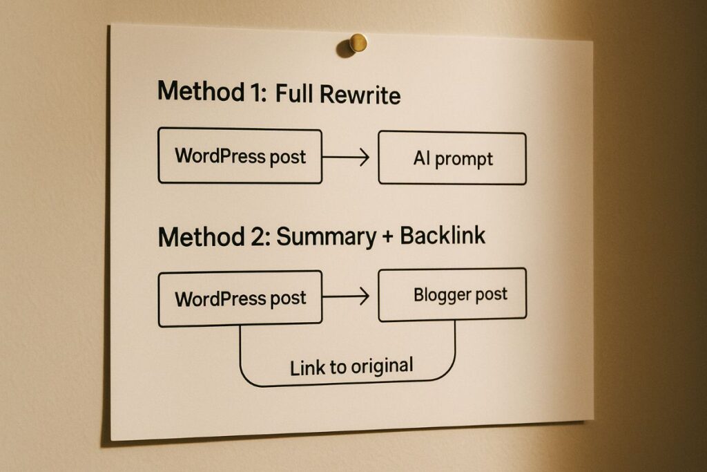 Workflow for content rewriting methods